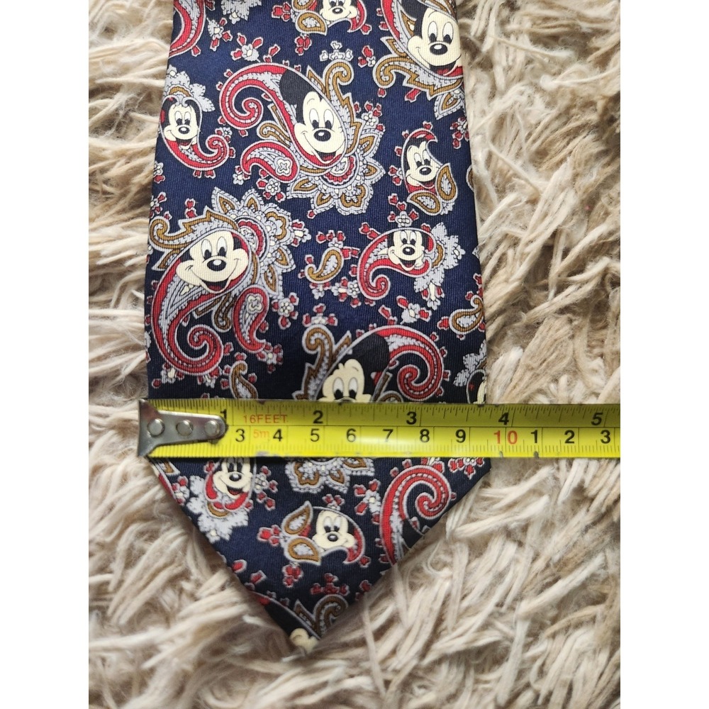 Vintage Disney Mickey Balancine Tie 100% Silk Made In Korea - Picture 6 of 6